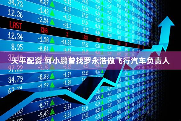天平配资 何小鹏曾找罗永浩做飞行汽车负责人