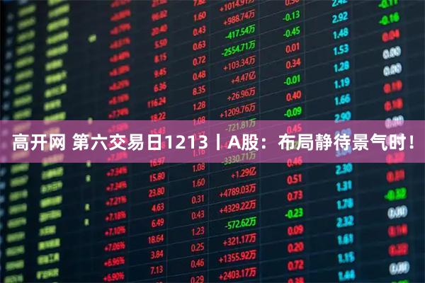 高开网 第六交易日1213丨A股：布局静待景气时！